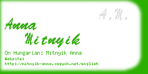 anna mitnyik business card